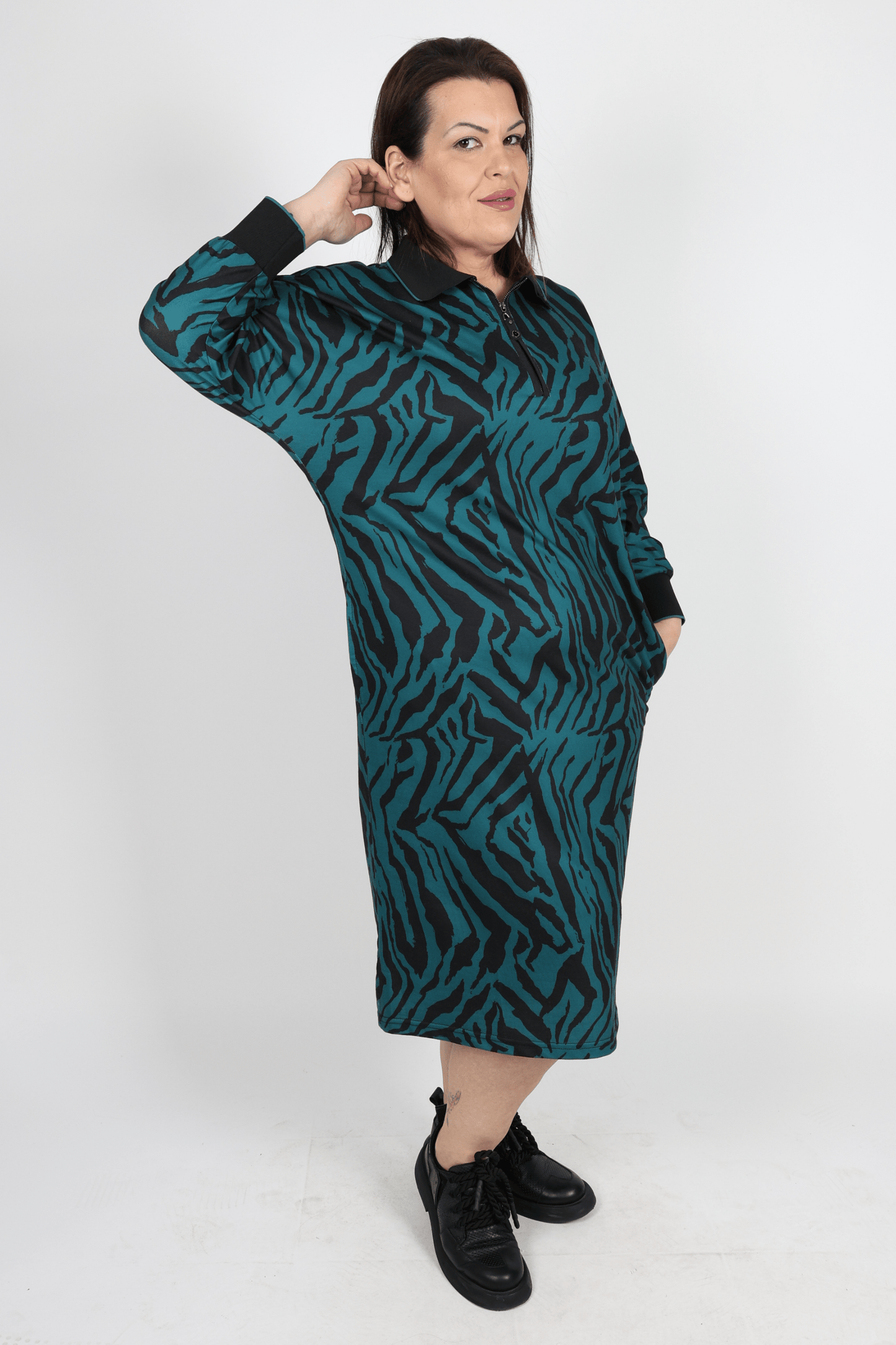 Рокля, Зелен Roberto Fashion Store Dress RBRFDRSSGR1203 42 EU