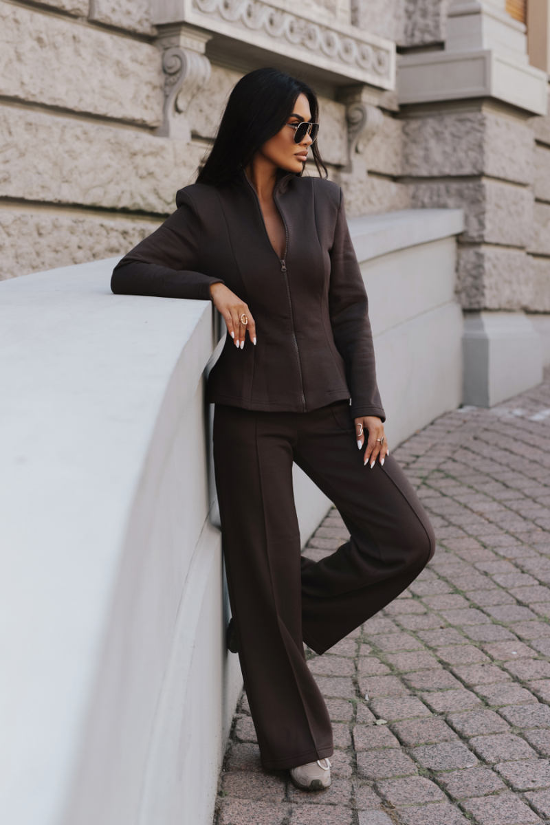 TOKYO women's set, brown, stylish model for everyday wear