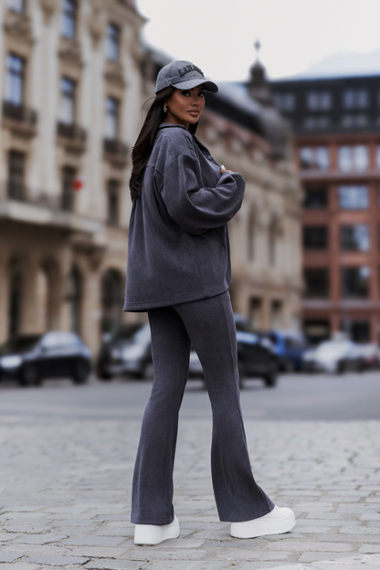 Комплект BLAIR от рипсено кадифе, графит