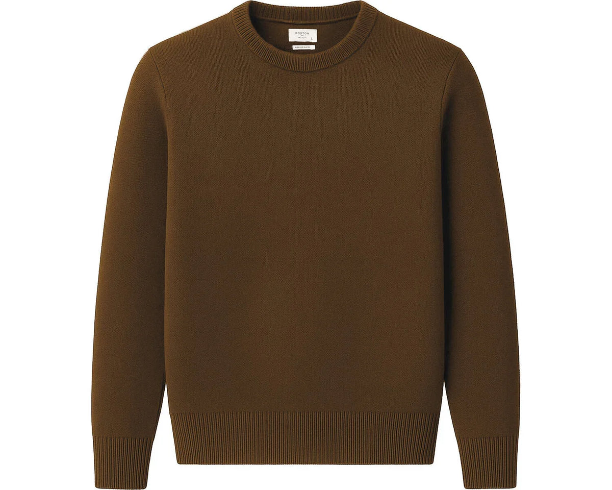 Herrenpullover aus Merinowolle Mayoral Marbella - Mokka