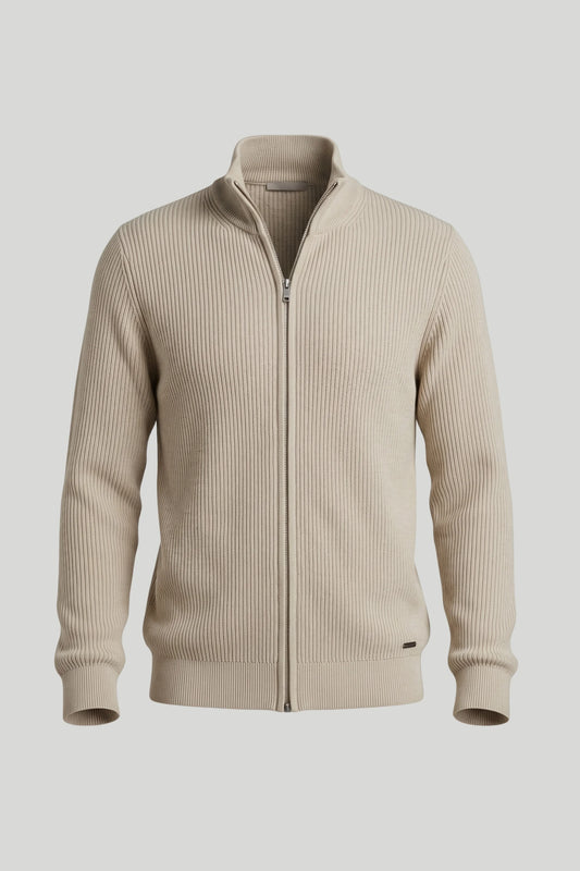 Mayoral Granada Men's Structured Knit Cardigan - Sand