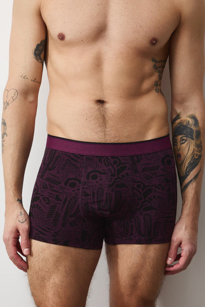 Herren Baumwollboxershorts in Schwarz – Packung mit 2 Stück