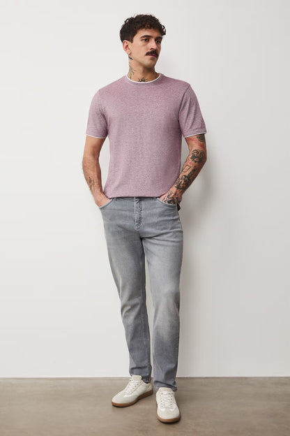 Мъжки дънки с "Tapered" кройка в сив цвят