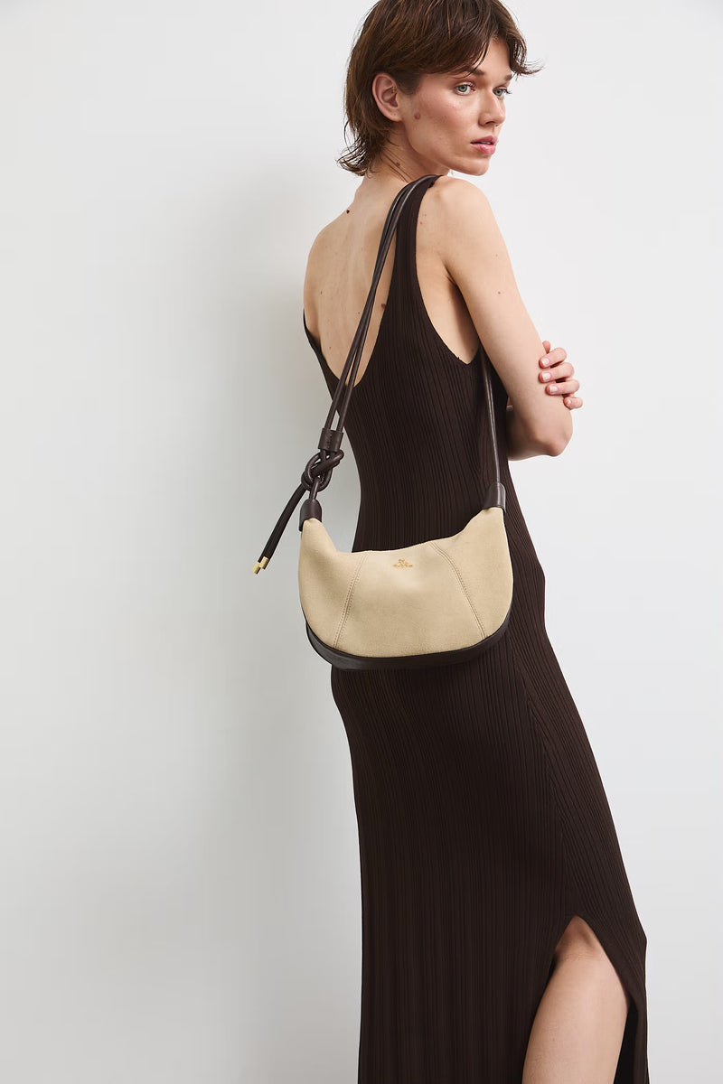 Дамска чанта от естетвен велур "Abeja"