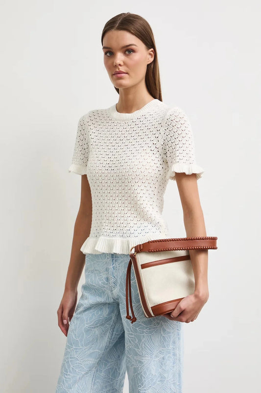 Бежова дамска тениска слим кройка от 100% памук Medicine Roberto Fashion Store T-shirt RW26-TSD204-01X-XS XS