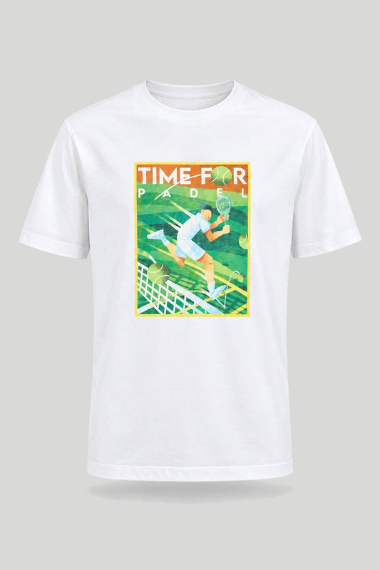 Weißes Herren-T-Shirt aus 100 % Baumwolle mit Frontprint – снимка на продукта
