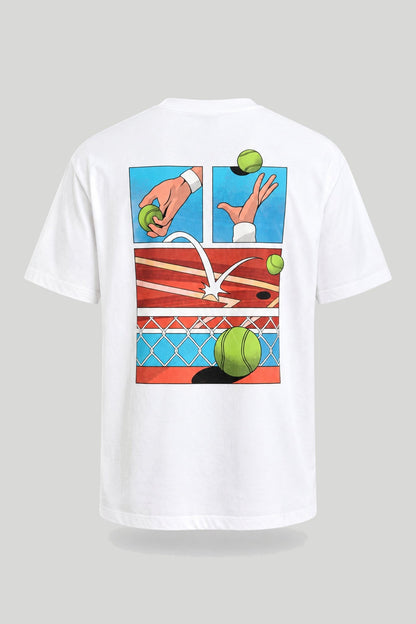 Бяла мъжка тениска от 100% памук с принт на гърба Medicine Roberto Fashion Store T-shirt RW26-TSM120-00X-S S