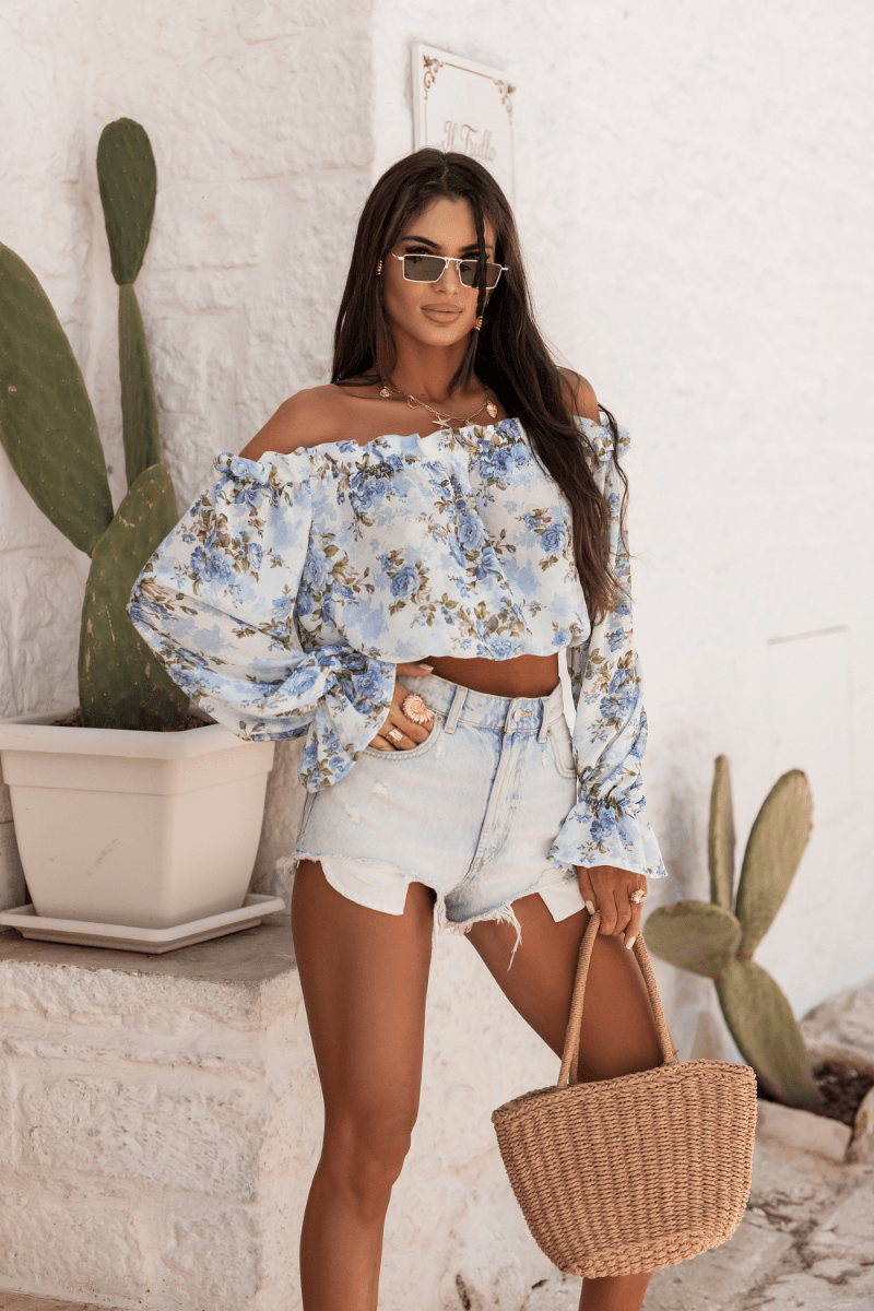 Дамска блуза (Hiszpanka) MIA - синьо Fiora LaBalancia Roberto Fashion Store Set 5907378522163 UNI