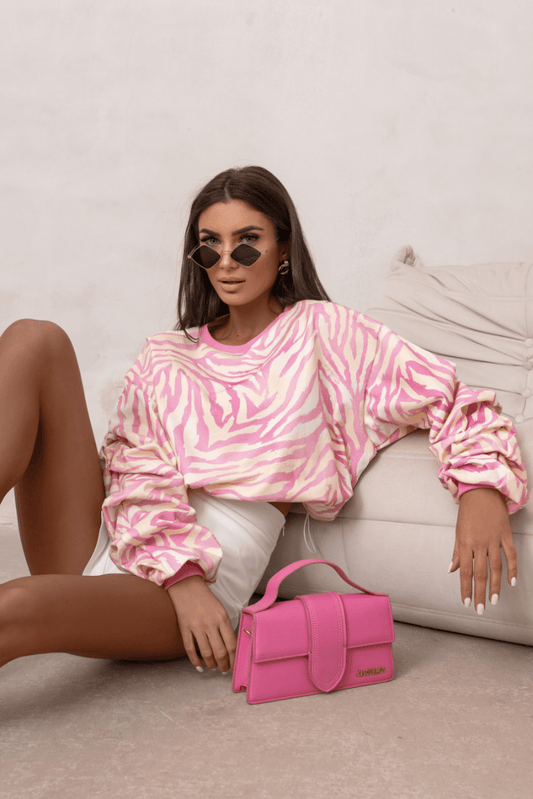 Дамска блуза REMY - принт розова зебра LaBalancia Roberto Fashion Store Set 5907378521395 UNI