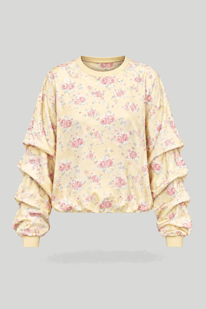 Дамска блуза REMY с принт жълти цветя - жълта LaBalancia Roberto Fashion Store Shirt 5907378521371 UNI