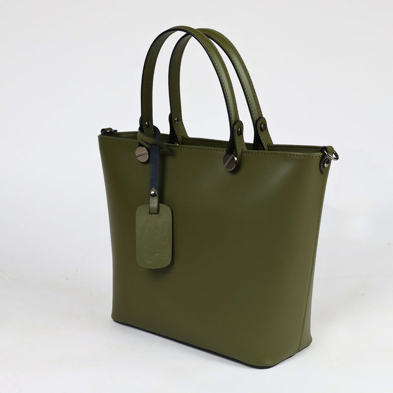 Women's Genuine Leather Bag, Dark Green