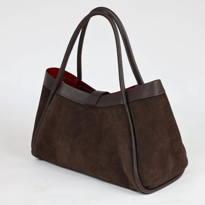 Дамска Чанта от Естествена Кожа - Велур, Кафяв Roberto Fashion Roberto Fashion Store Bag LEA1012BORBRWVELTU TU