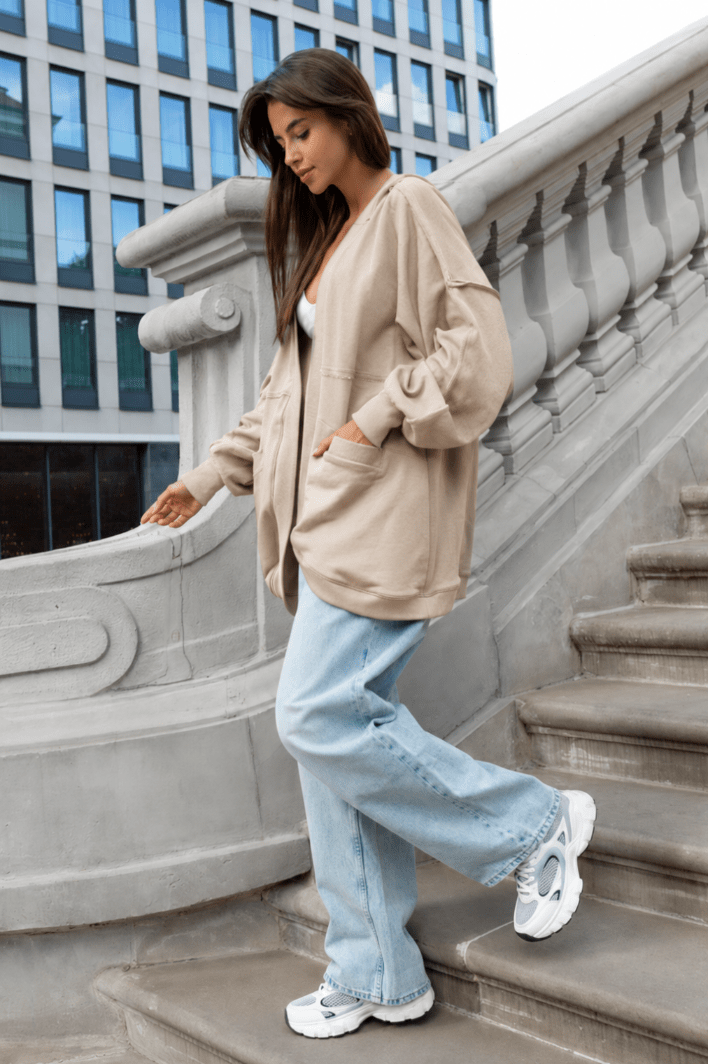 Дамска елегантна наметка в бежов цвят LaBalancia Roberto Fashion Store Set 5907378524495 L/XL