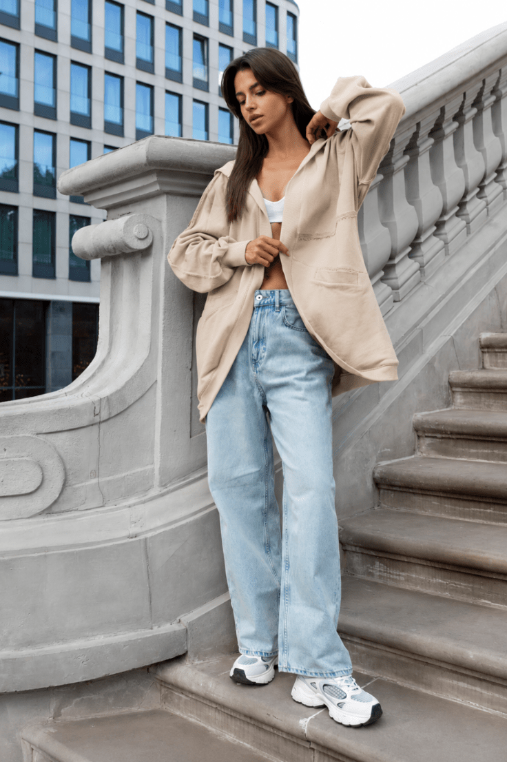 Дамска елегантна наметка в бежов цвят LaBalancia Roberto Fashion Store Set 5907378524495 L/XL