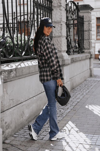 Cămașă de damă din flanel BLINK în negru și roz LaBalancia Roberto Fashion Store One piece 5907378527519 UNI