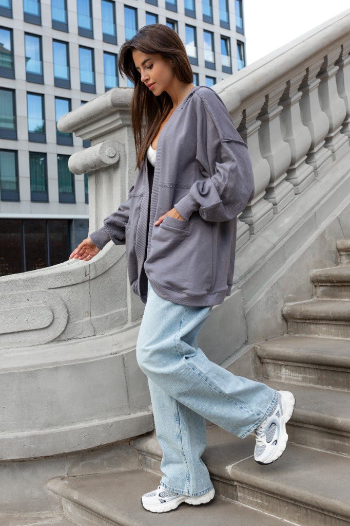 Дамска графитова жилетка от вискоза за ежедневни стилни аутфити LaBalancia Roberto Fashion Store Sweater 5907378501755 S/M