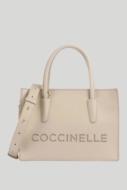 Дамска кожена чанта Coccinelle Myrtha 26, бежова Coccinelle Roberto Fashion Store Bag E1UAK180101-N64-TU One Size