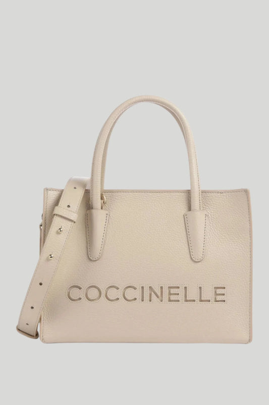Дамска кожена чанта Coccinelle Myrtha 26, бежова Coccinelle Roberto Fashion Store Bag E1UAK180101-N64-TU One Size