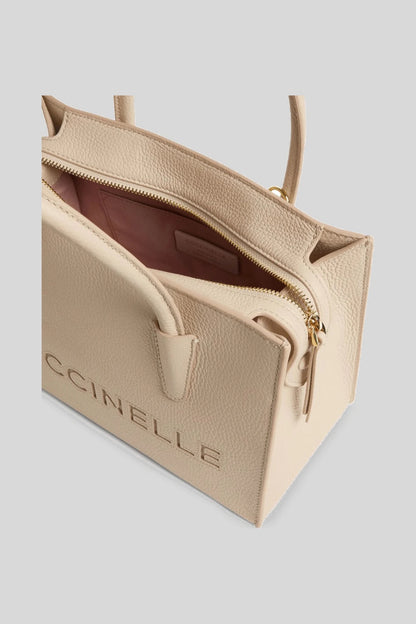 Дамска кожена чанта Coccinelle Myrtha 26, бежова Coccinelle Roberto Fashion Store Bag E1UAK180101-N64-TU One Size