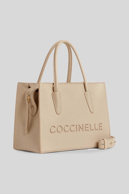 Дамска кожена чанта Coccinelle Myrtha 26, бежова Coccinelle Roberto Fashion Store Bag E1UAK180101-N64-TU One Size