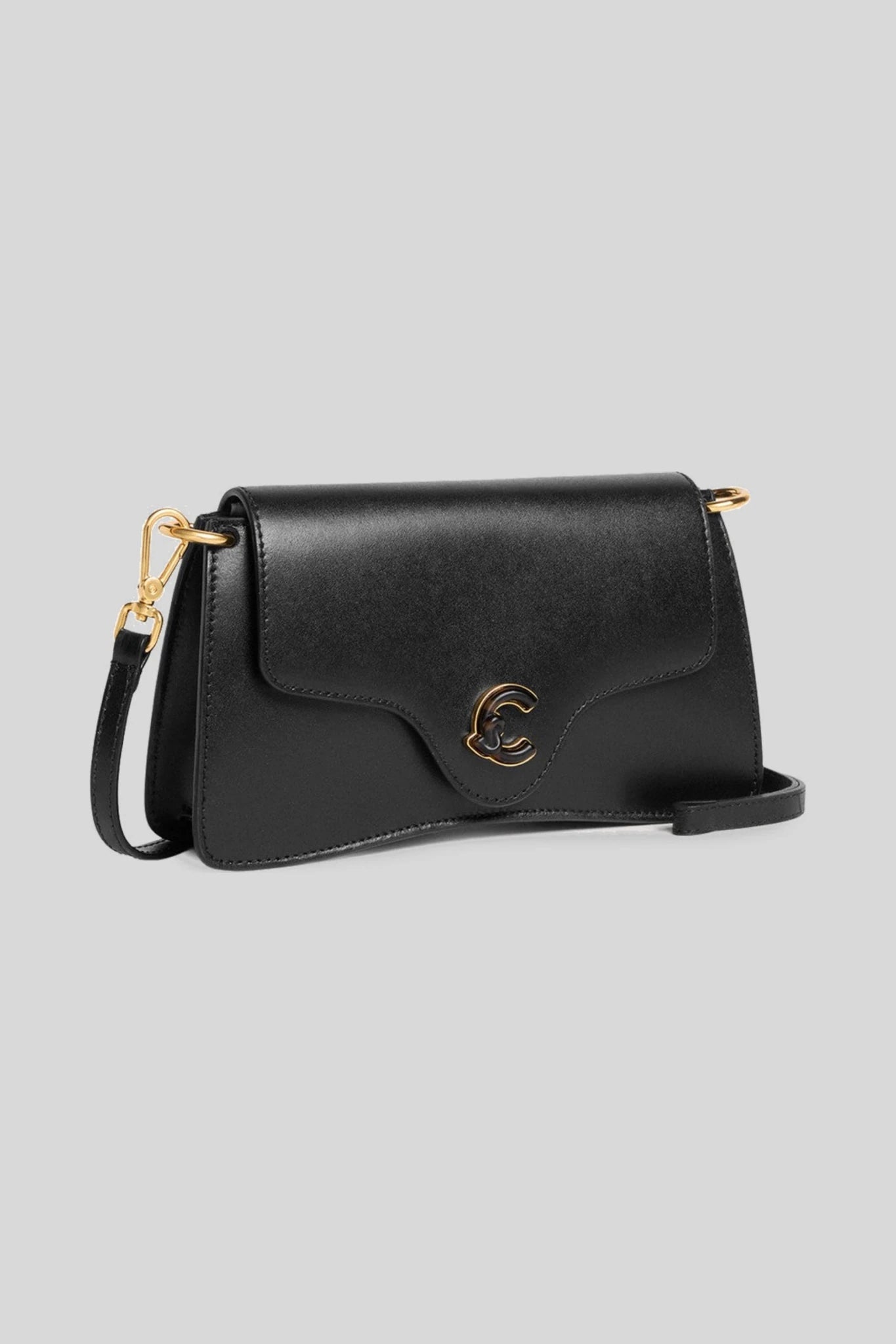 Дамска кожена чанта през рамо Coccinelle C-ME Calf & Marble, черна Coccinelle Roberto Fashion Store Bag E5U4G270101-001-TU One Size