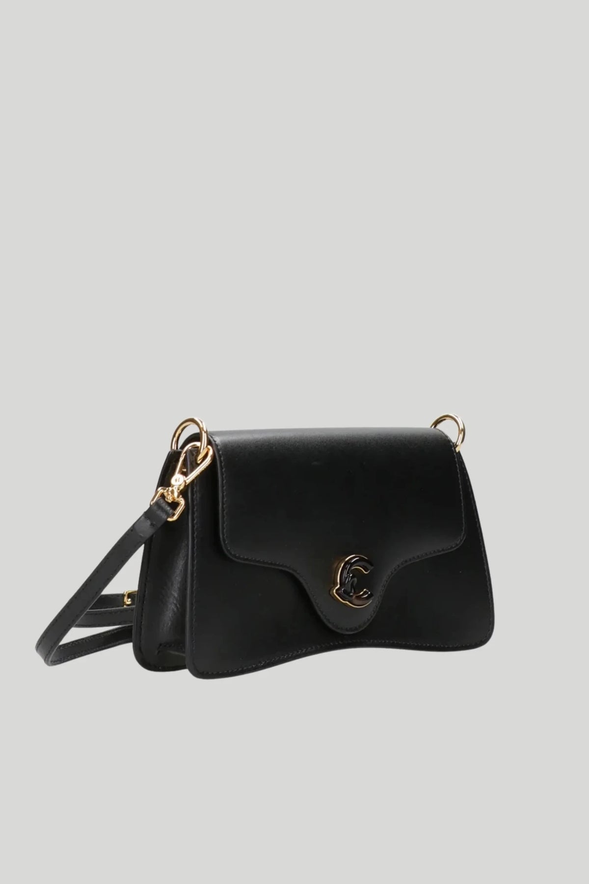 Дамска кожена чанта през рамо Coccinelle C-ME Calf & Marble, черна Coccinelle Roberto Fashion Store Bag E5U4G270101-001-TU One Size