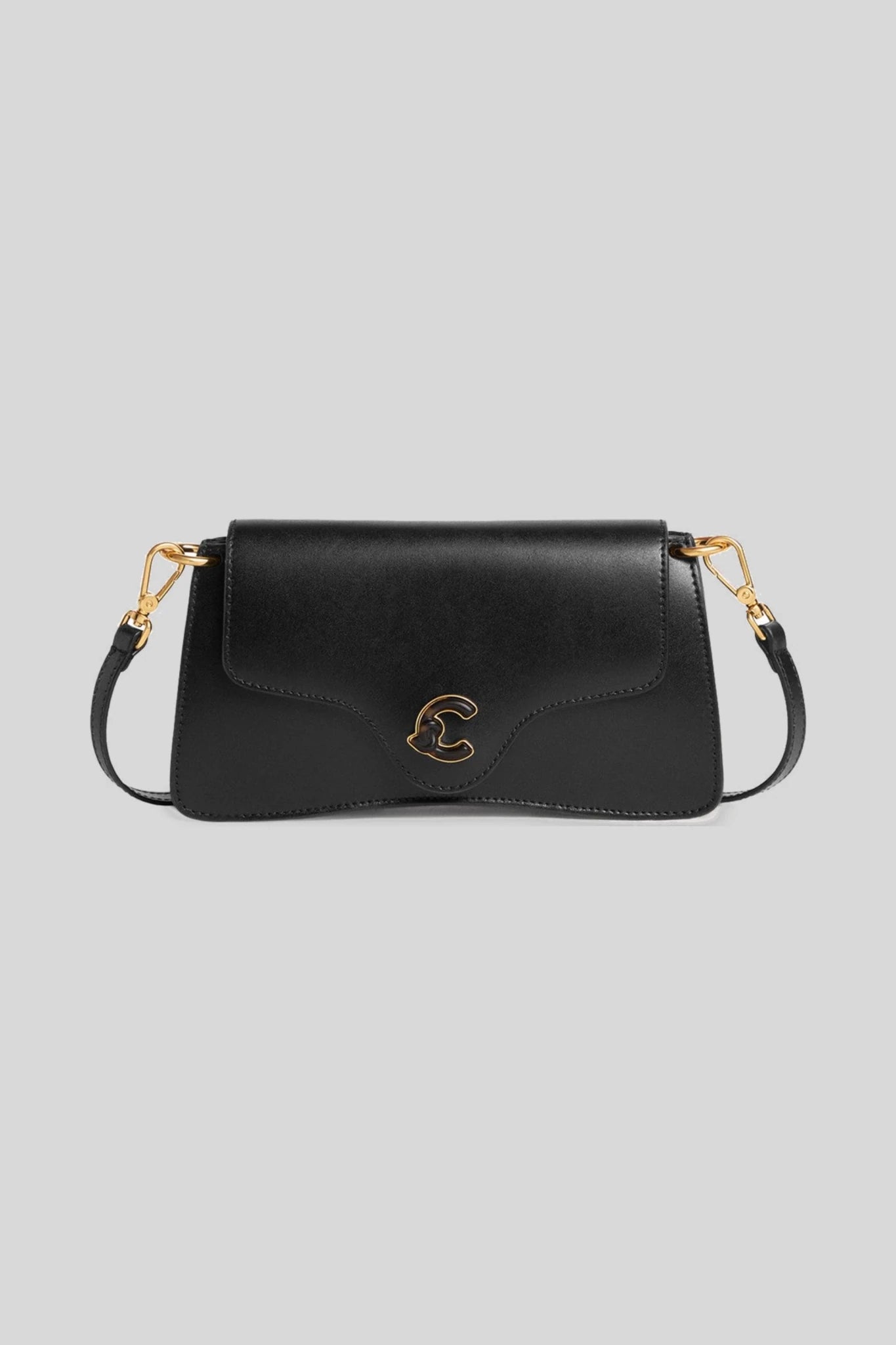 Дамска кожена чанта през рамо Coccinelle C-ME Calf & Marble, черна Coccinelle Roberto Fashion Store Bag E5U4G270101-001-TU One Size