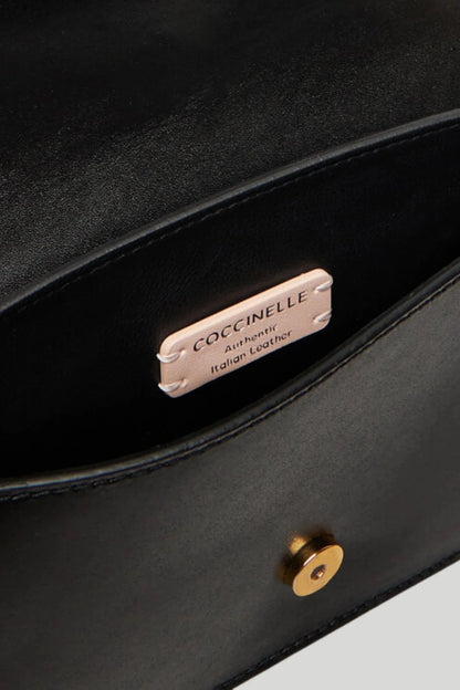 Дамска кожена чанта през рамо Coccinelle C-ME Calf & Marble, черна Coccinelle Roberto Fashion Store Bag E5U4G270101-001-TU One Size