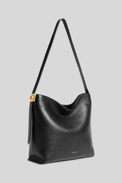 Дамска кожена чанта през рамо Coccinelle C-ME Lock, черна Coccinelle Roberto Fashion Store Bag E1U4K130201-001-TU One Size
