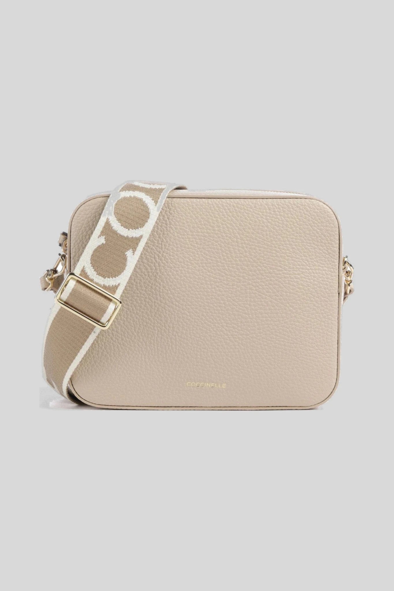Дамска кожена чанта през рамо Coccinelle Tebe, бежова Coccinelle Roberto Fashion Store Bag E5MN555M301-N64-TU One Size