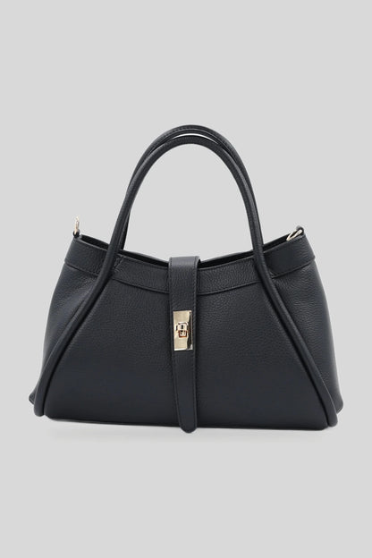 Damska skórzana torba z długimi uchwytami w kolorze czarnym - skóra naturalna Dollaro Roberto&Co Roberto Fashion Store Bag AVI2009BAGBLKTOT One Size INTL