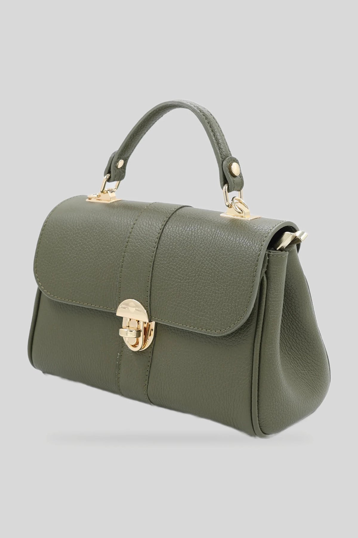 Damska skórzana torebka z górnym uchwytem w kolorze brązowym - skóra naturalna Dollaro Roberto&Co Roberto Fashion Store Bag AVI1509BAGBRWTOP One Size INTL