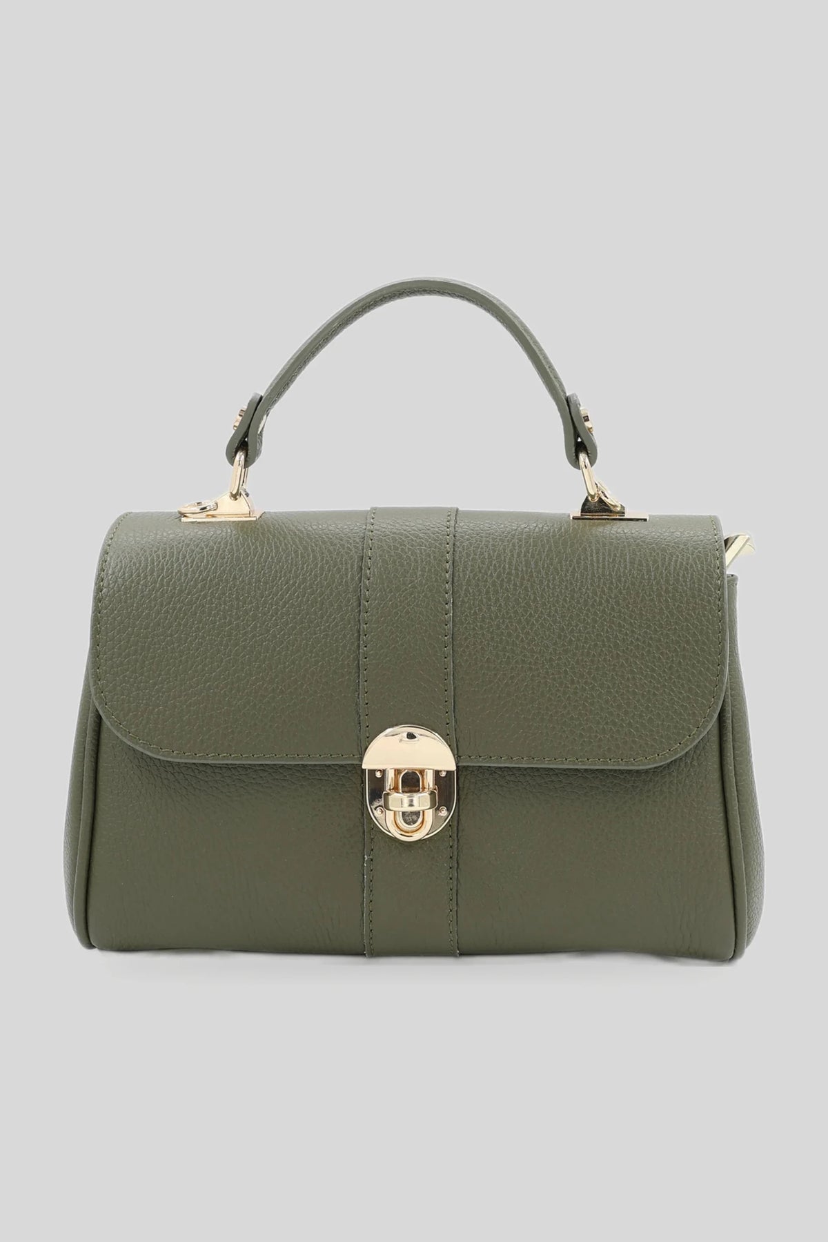 Damska skórzana torebka z górnym uchwytem w kolorze brązowym - skóra naturalna Dollaro Roberto&Co Roberto Fashion Store Bag AVI1509BAGBRWTOP One Size INTL