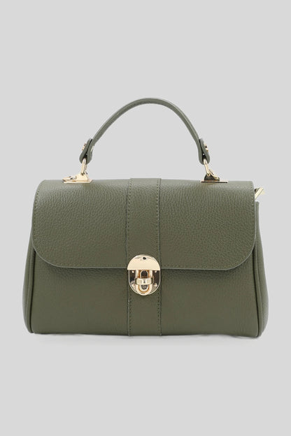Damska skórzana torebka z górnym uchwytem w kolorze brązowym - skóra naturalna Dollaro Roberto&Co Roberto Fashion Store Bag AVI1509BAGBRWTOP One Size INTL
