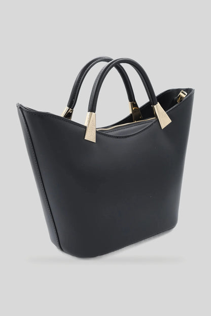 Damska skórzana torba typu shopper w kolorze czarnym - skóra naturalna Ruga Roberto&Co Roberto Fashion Store Bag AVI2309BAGBLKTOT One Size INTL