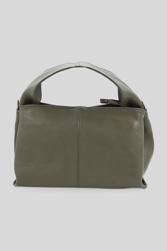Дамска кожена чанта тип хобо в зелено - естествена кожа Dollaro Roberto&Co Roberto Fashion Store Bag AVI1809BAGGRNHOB One Size INTL