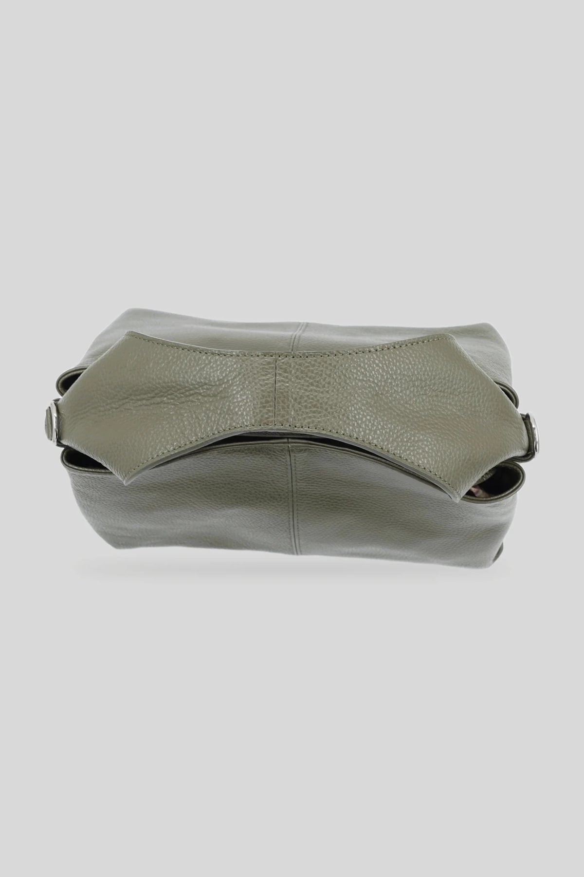 Damska skórzana torebka typu hobo w kolorze zielonym - skóra naturalna Dollaro Roberto&Co Roberto Fashion Store Bag AVI1809BAGGRNHOB One Size INTL