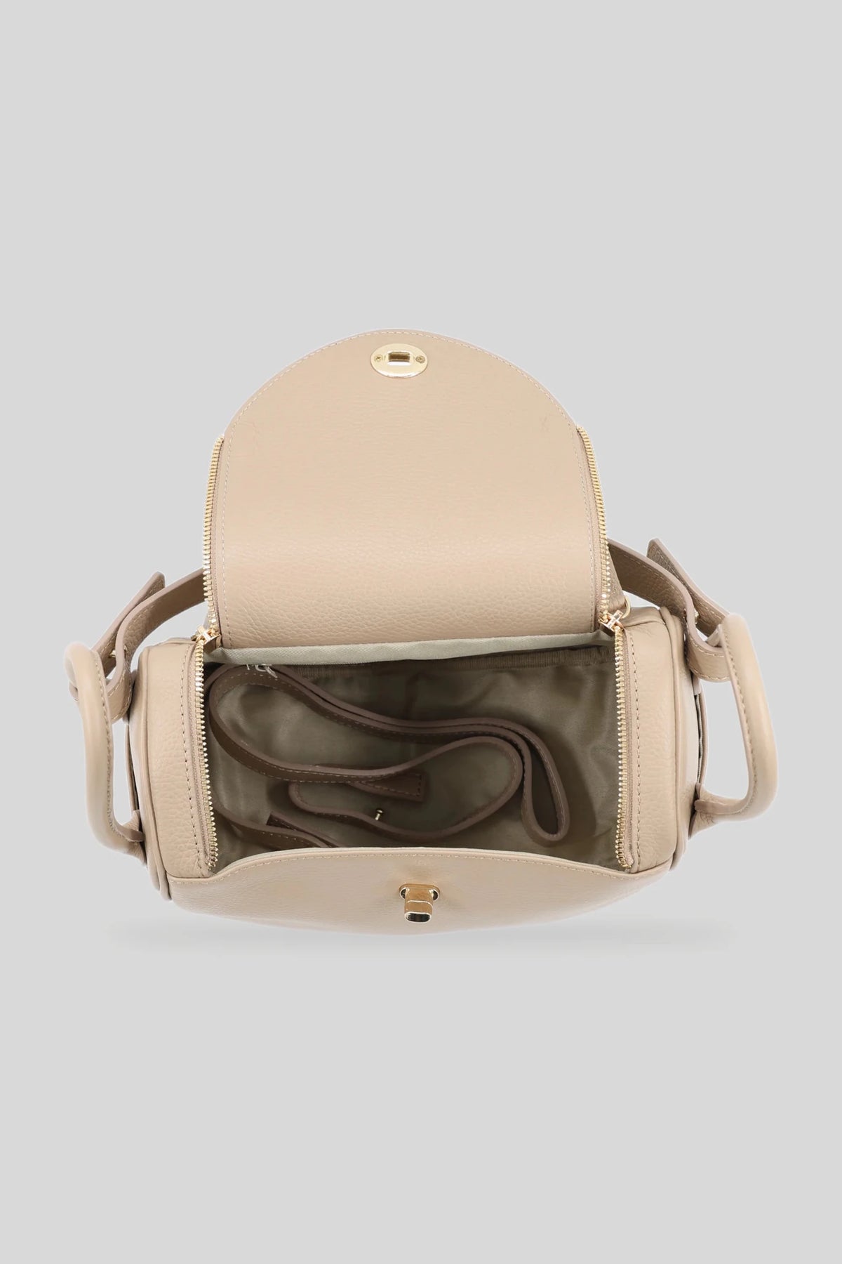 Damen-Lederschultertasche in Beige - Echtleder Dollaro Roberto&Co Roberto Fashion Store Bag AVI1109BAGBEICRS One Size INTL