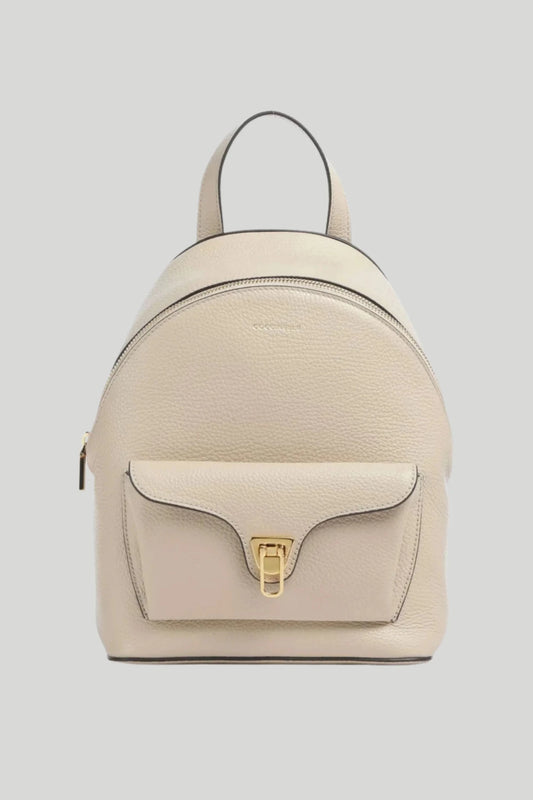 Дамска кожена раница Coccinelle Beat Generation, бежова Coccinelle Roberto Fashion Store Bag E1TFK140101-N64-TU One Size