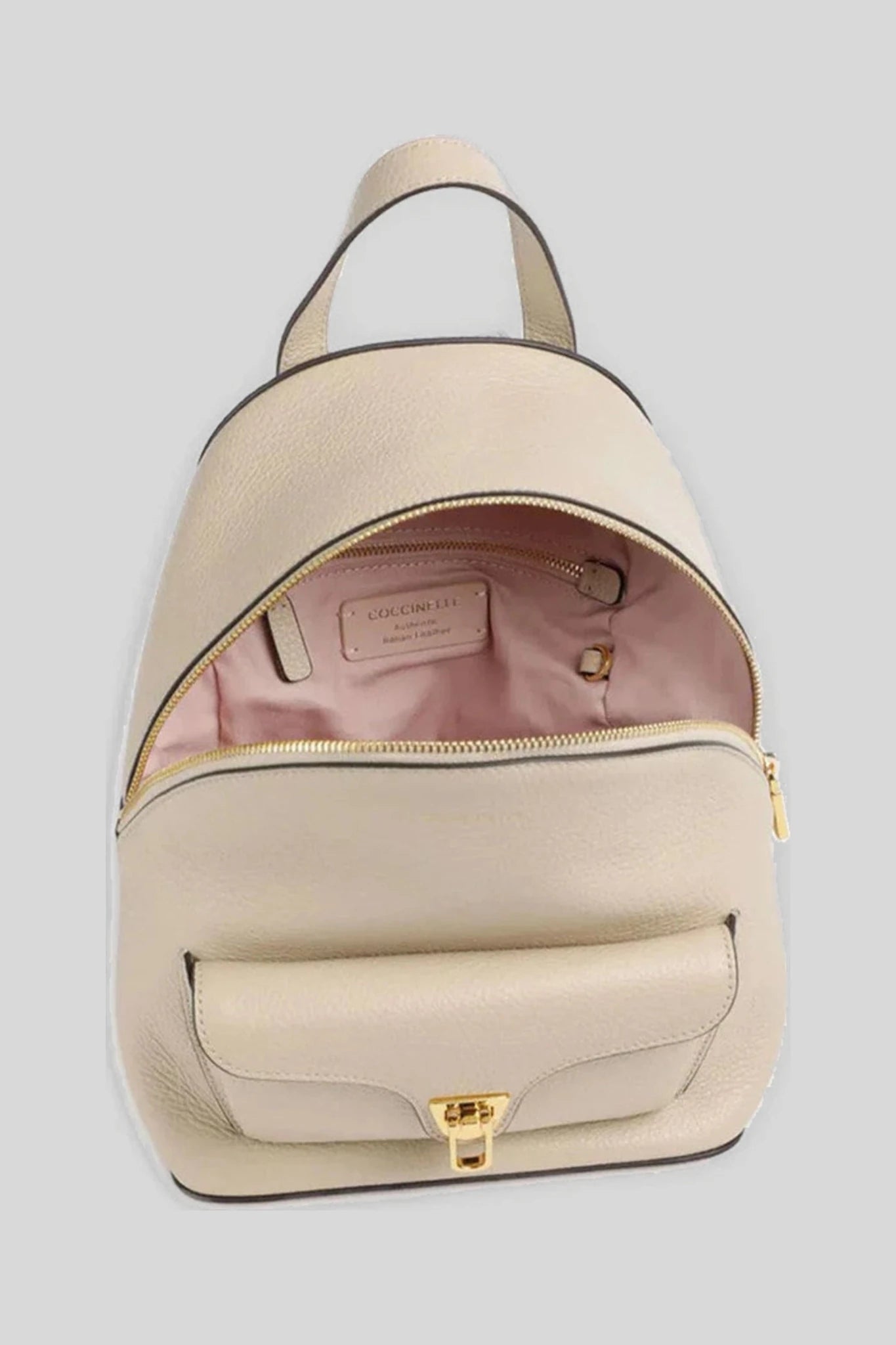 Дамска кожена раница Coccinelle Beat Generation, бежова Coccinelle Roberto Fashion Store Bag E1TFK140101-N64-TU One Size