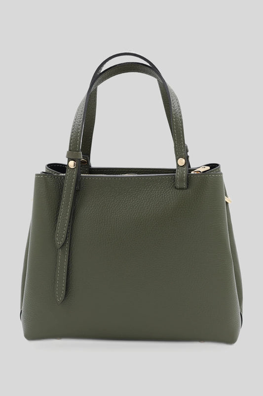 Дамска малка кожена чанта тип шопър в кафяво - естествена кожа Dollaro Roberto&Co Roberto Fashion Store Bag AVI1709BAGBRWTOT One Size INTL