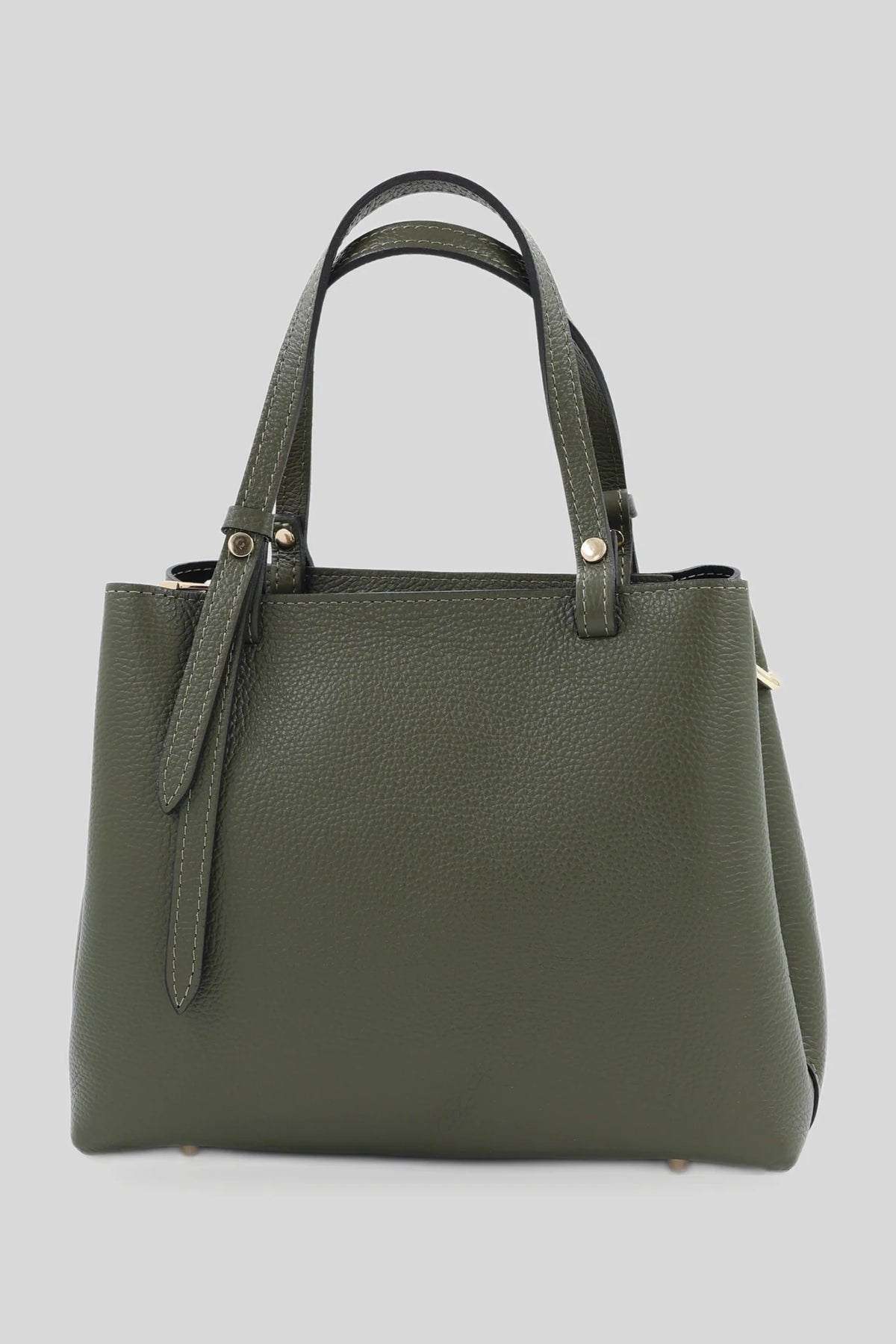 Mała damska skórzana torba typu shopper w kolorze brązowym - skóra naturalna Dollaro Roberto&Co Roberto Fashion Store Bag AVI1709BAGBRWTOT One Size INTL