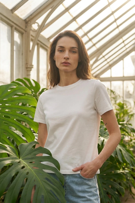 Дамска памучна бяла тениска 100% памук Medicine Roberto Fashion Store Jeans RS26TSD050-00X-L L
