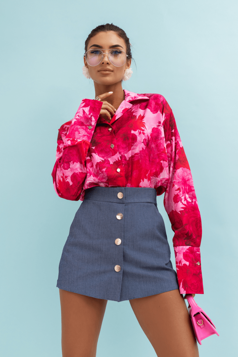 Дамска сатенена риза MADDIE – Вери Пинк (Very Pink) LaBalancia Roberto Fashion Store Set 5907378517985 S