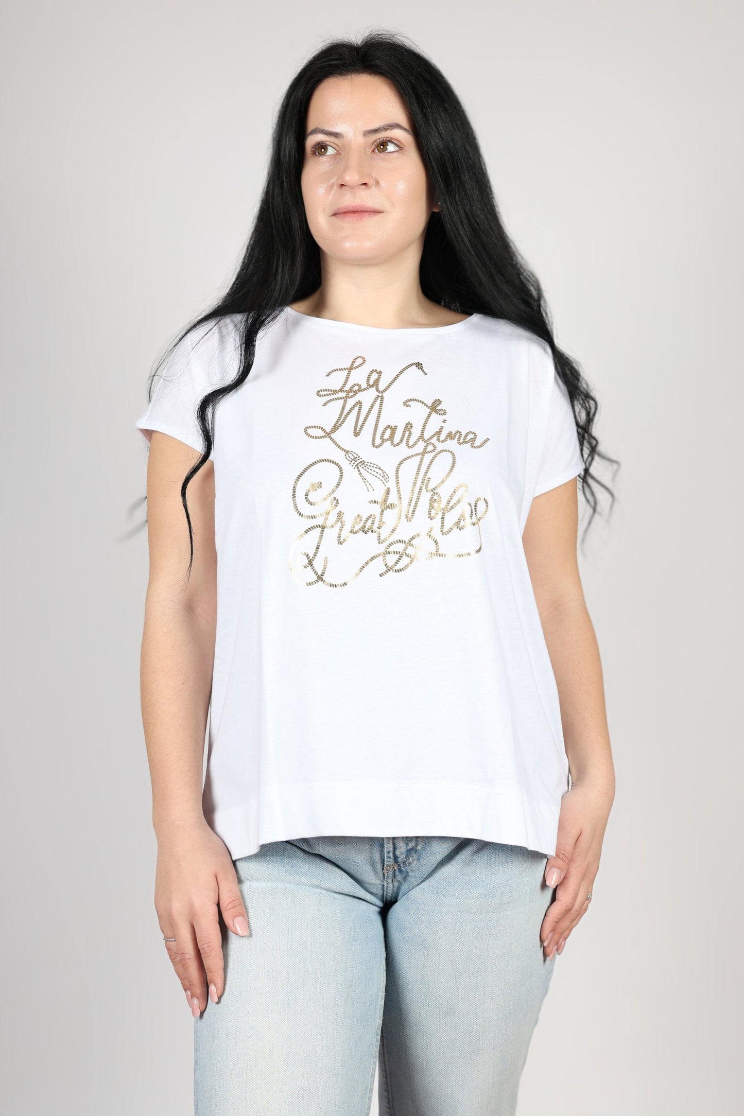Дамска Тениска, Бял Roberto Fashion Store T-shirt XWR008JS31700001 White XL
