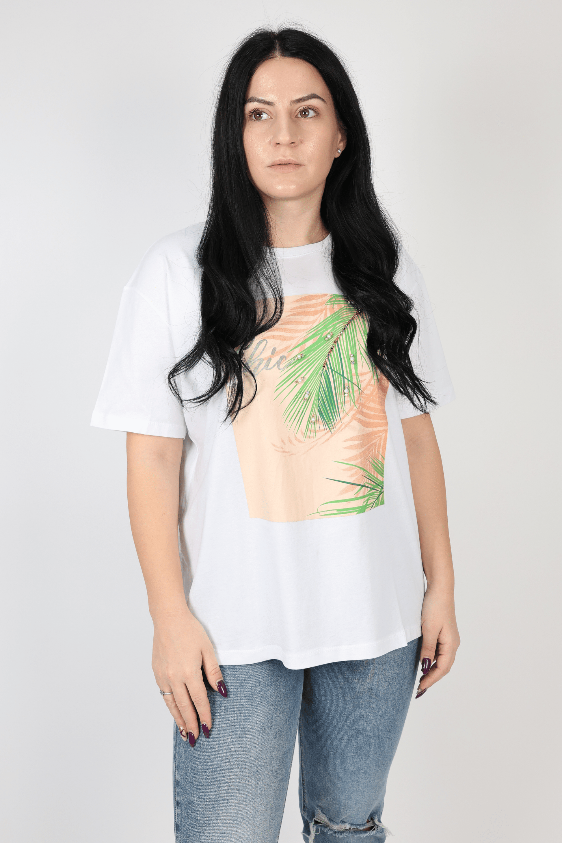 Дамска Тениска, Бял - Roberto Fashion Store - T-shirt