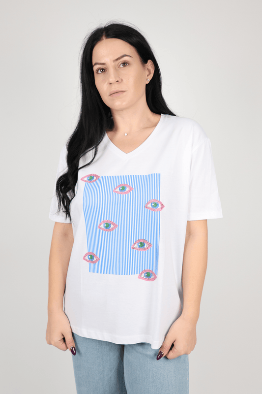 Дамска Тениска, Бял Roberto Fashion Store T-shirt XS INTL White