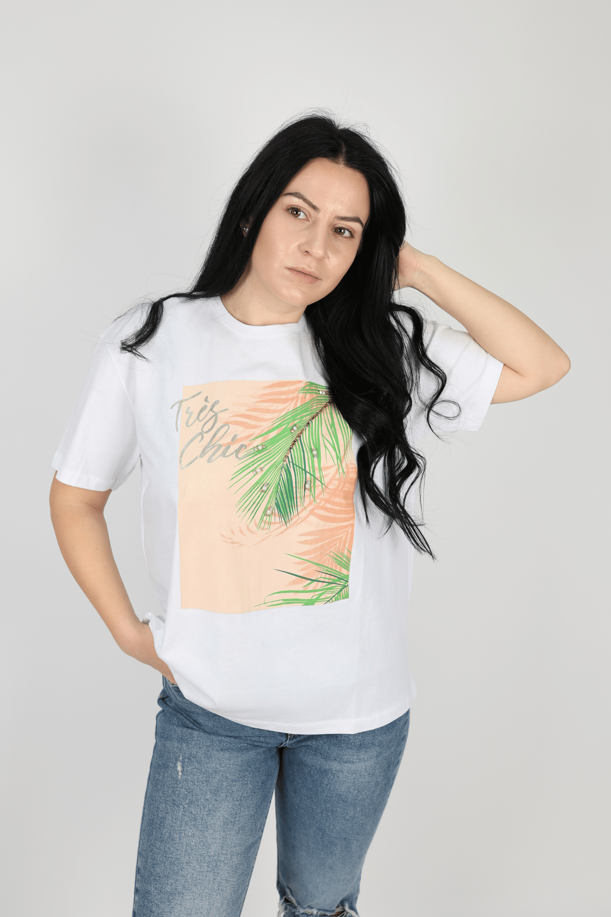 Дамска Тениска, Бял - Roberto Fashion Store - T-shirt