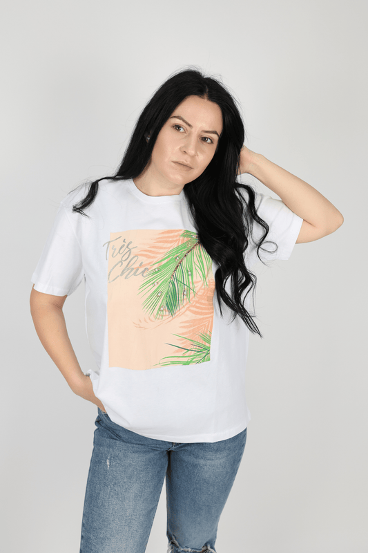 Дамска Тениска, Бял - Roberto Fashion Store - T-shirt