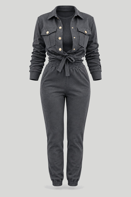Completo sportivo donna 3 pezzi Milano - grigio – снимка на продукта